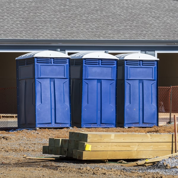 are there any restrictions on what items can be disposed of in the portable restrooms in Glenham